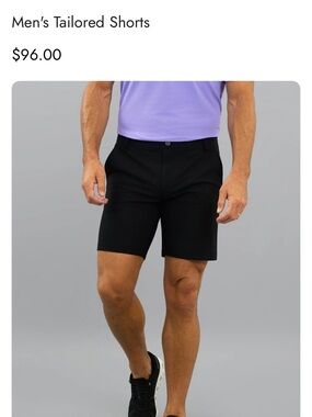 IBKUL Men's Black Athletic Tailored Shorts